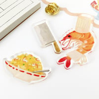 Image 2 of Shrimp Fried Rice Acrylic Pin Set