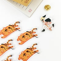 Image 1 of Tiger and Painter Acrylic Pin Set
