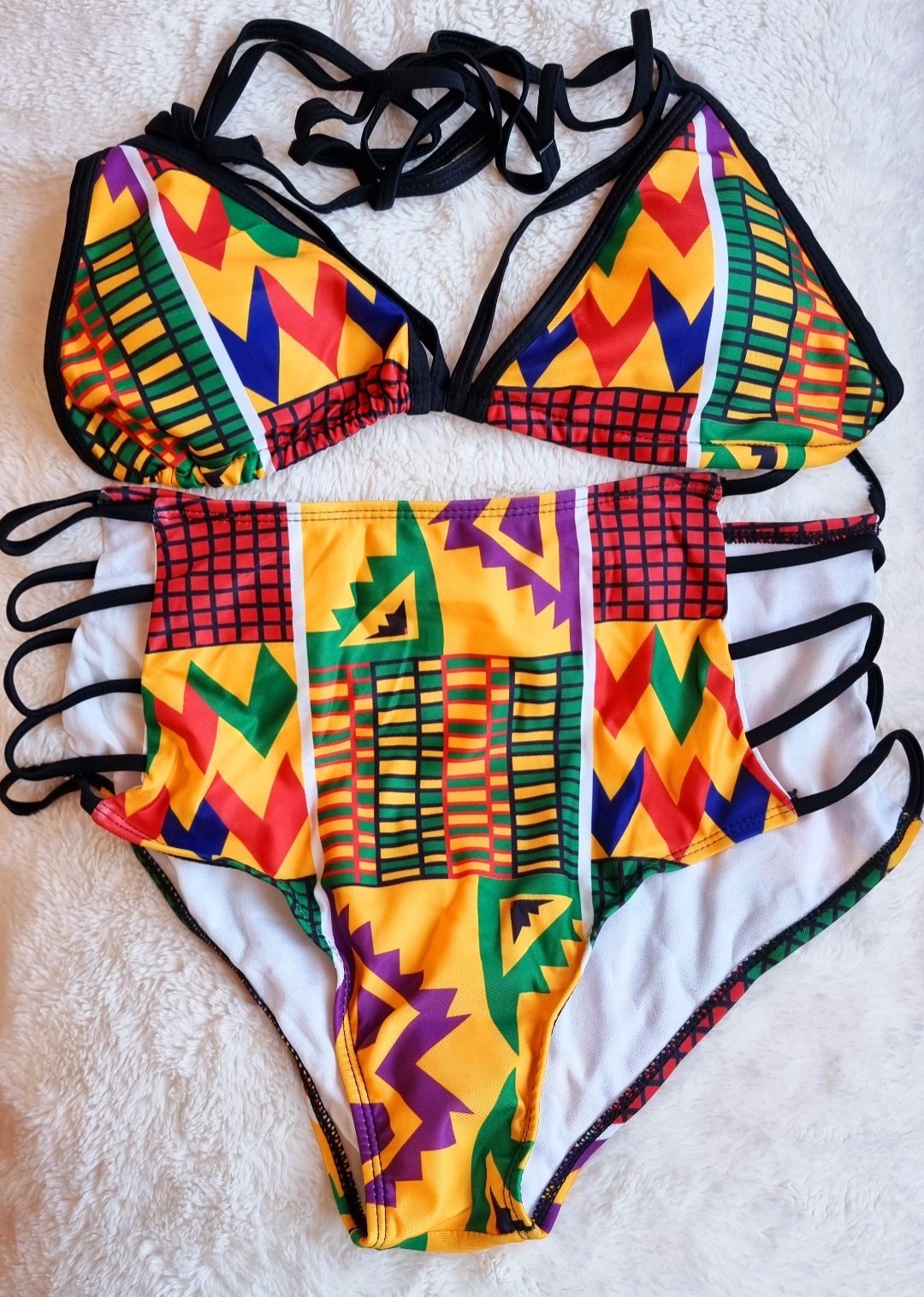 Kente print swimsuit hot sale