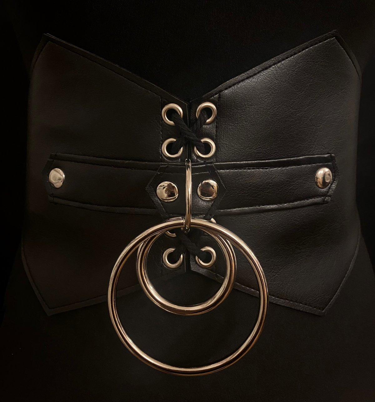 Infinity waist belt cincher silver