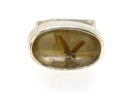 Image 1 of monolith ring in sterling silver  set with a Quartz rutile star