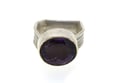 Monolith ring in sterling silver set with a Amethyst 