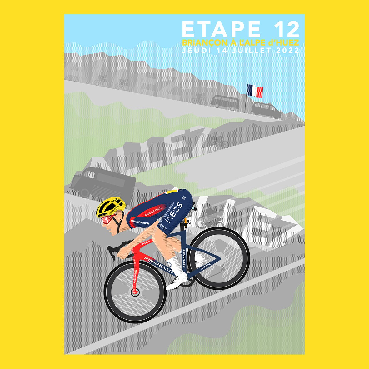 Tour de France 2022 - Etape 12 - Tom Pidcock's Descent of Col du ...