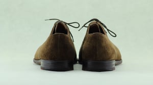 Image of Oxford brown suede VINTAGE by Bardelli