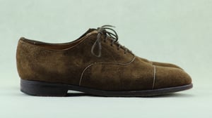 Image of Oxford brown suede VINTAGE by Bardelli