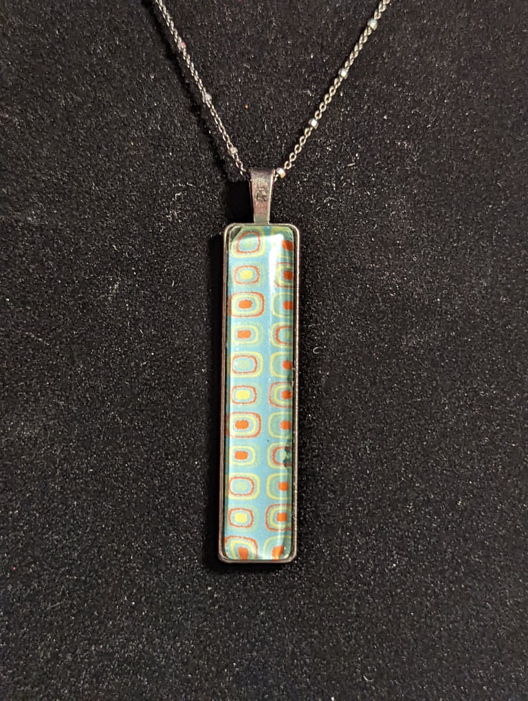 Mod Squares Oblong Pendants