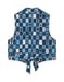 Image of Lewis Vest in Cerulean Archive Check Linen