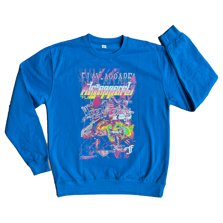 Image of CHAOS REMIX Blue Sweatshirt