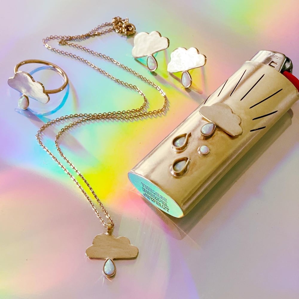 Image of Cloud Necklace with Opal