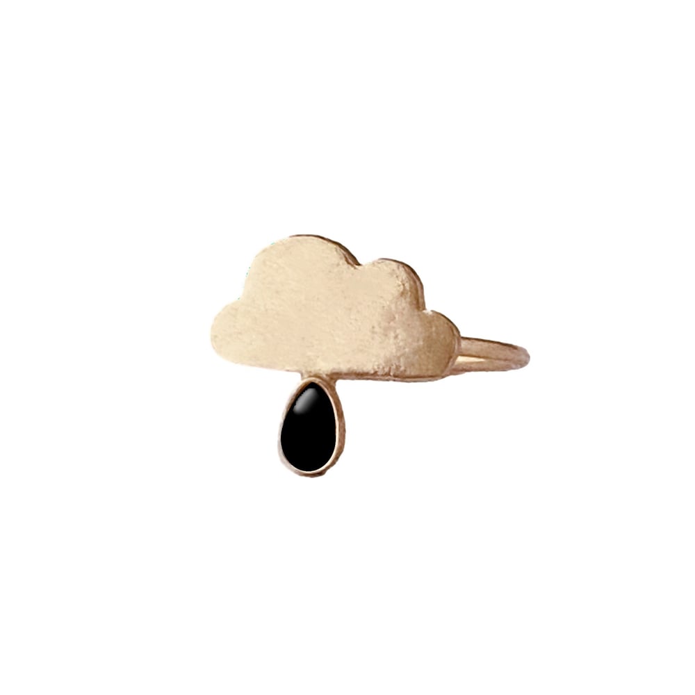 Image of Cloud Ring with Black Onyx