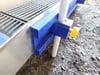 Sliding sluice box levelers for sliding rail