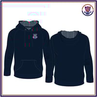 Image 1 of Navy Cotton Fleece Pullover Hoodie - Unisex - $55.45