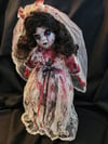 "White Wedding" Custom Porcelain Doll w/stand