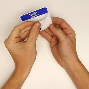 Image of Hello My Name Is Blank Stickers (BLUE)