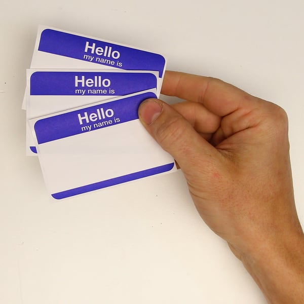 Image of Hello My Name Is Blank Stickers (BLUE)