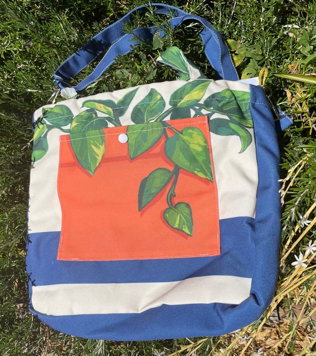 Pothos Long Strap Canvas Zip Bag