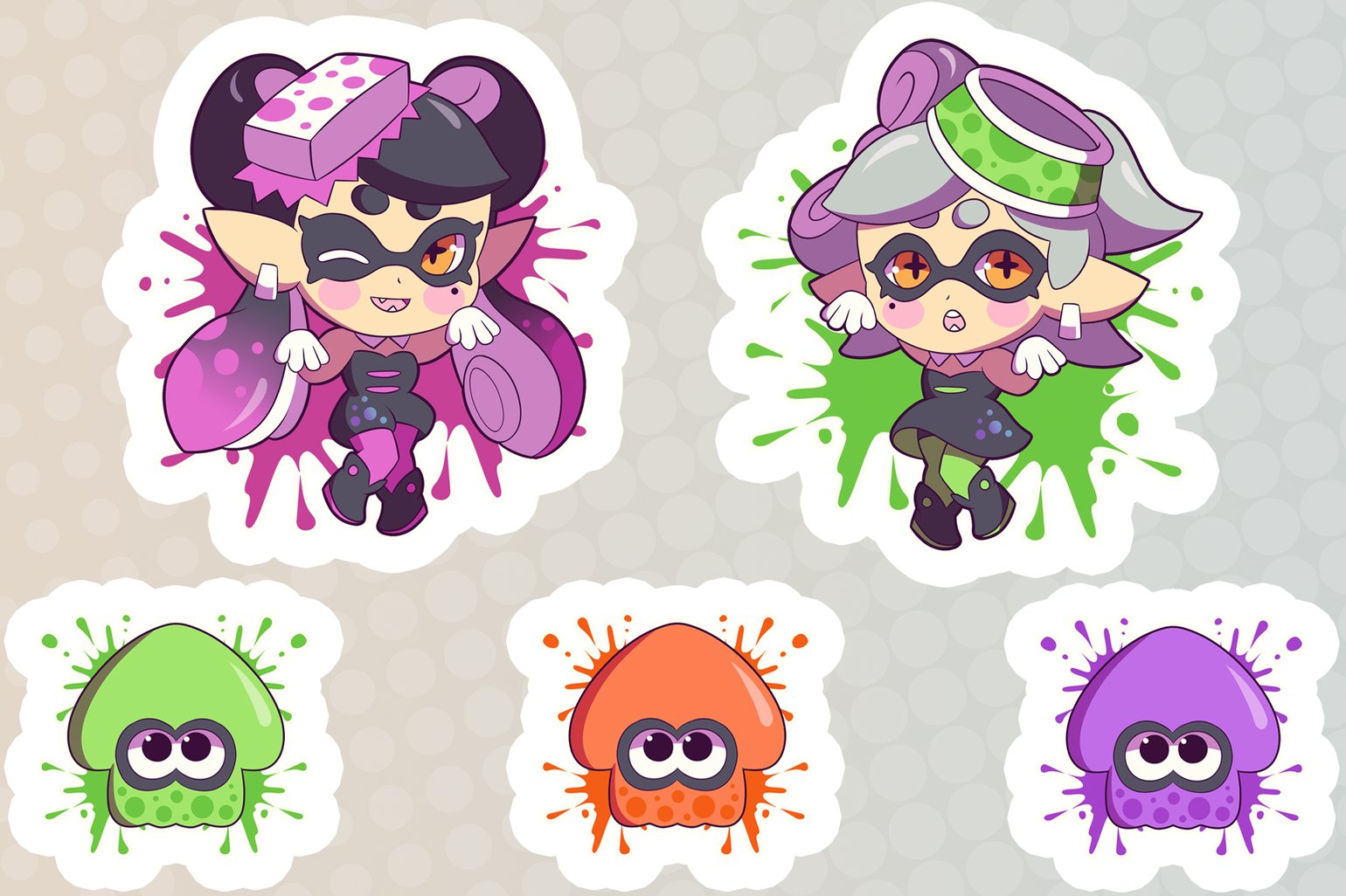 Splatoon Sticker Sheets | bobabiscuit