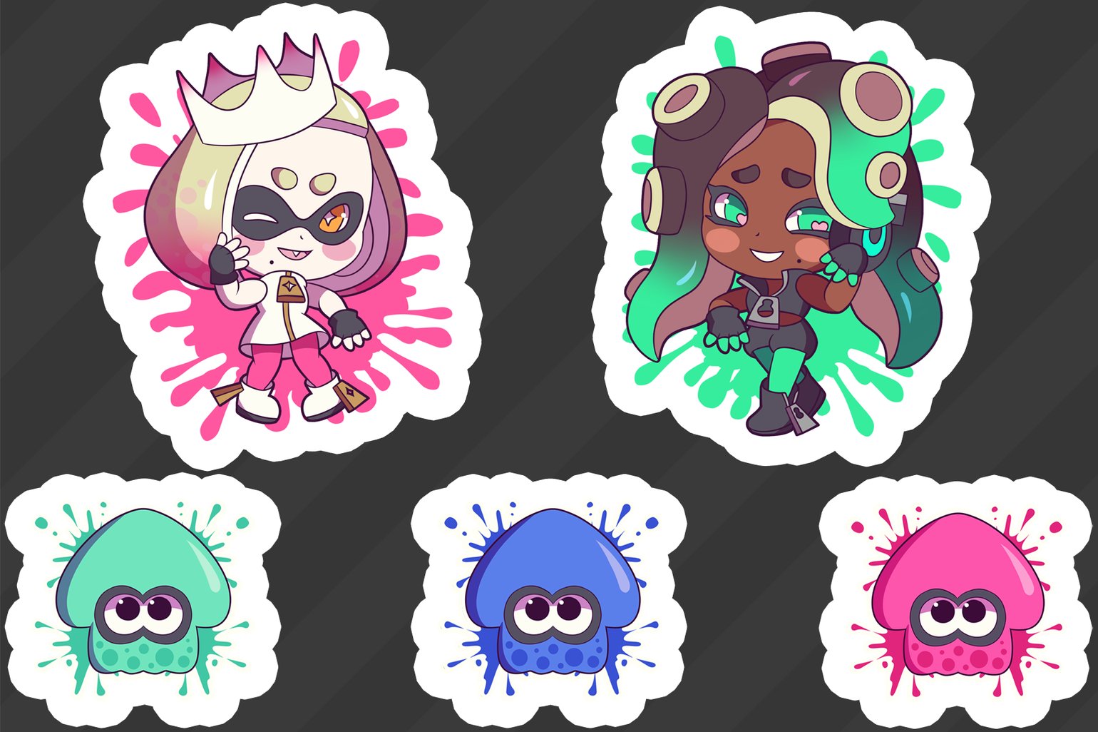 Splatoon Sticker Sheets | bobabiscuit
