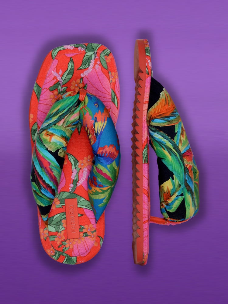 Image of Palmira Puffy Multicolored Flip-Flop Sandals