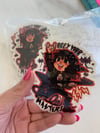 Eddie "Obey Your Master!" transparent vinyl sticker