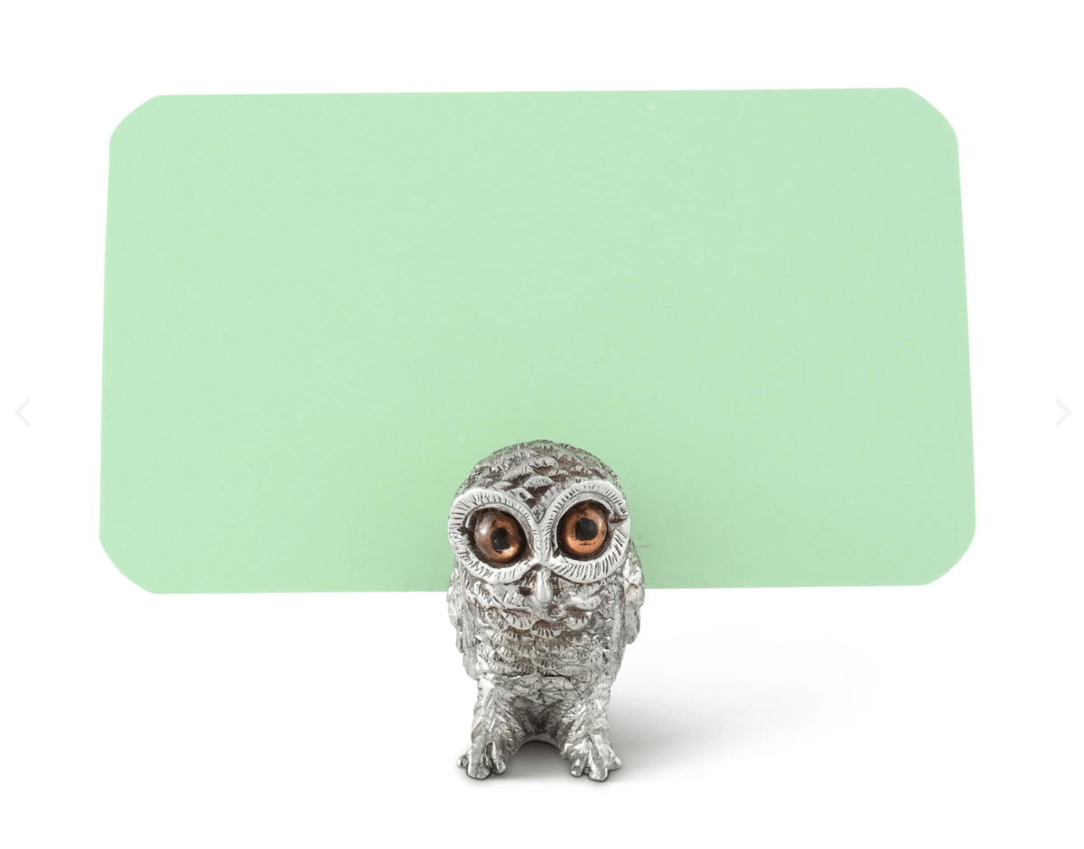 Image of Set of 8 Place Card Holders-Owls, or Does
