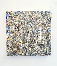 Image 1 of Paint drip abstract painting 