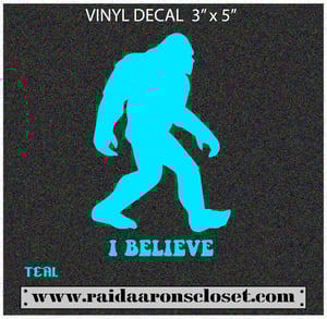Image of Sasquatch "I Believe" Vinyl Decal