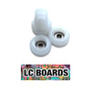 LC BOARDS Fingerboard Wheels White With Bearings CNC Lathed