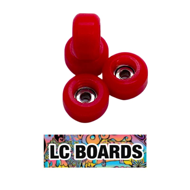 LC BOARDS Fingerboard Wheels Blue With Bearings LC Boards Fingerboards