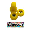 LC BOARDS Fingerboard Wheels Yellow With Bearings CNC Lathed