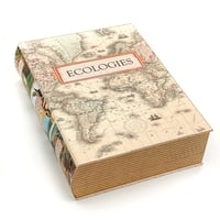 Image 1 of Faux Book Box Organizer for Ecologies Card Game - Magnetic Closure and Internal Dividers
