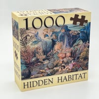 Image 1 of 1000 Piece Jigsaw Puzzle Featuring Vintage Marine Art and Biology Facts
