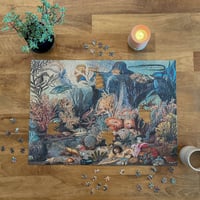 Image 2 of 1000 Piece Jigsaw Puzzle Featuring Vintage Marine Art and Biology Facts