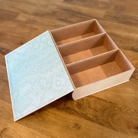 Image 4 of Faux Book Box Organizer for Ecologies Card Game - Magnetic Closure and Internal Dividers