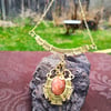 Brass + Sunstone Traditional Inca Necklace 