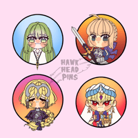 Image 1 of Fate chibis (black) pin