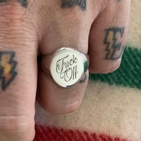 Image 1 of FUCK OFF SIGNET RING