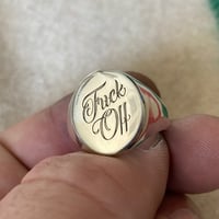 Image 2 of FUCK OFF SIGNET RING