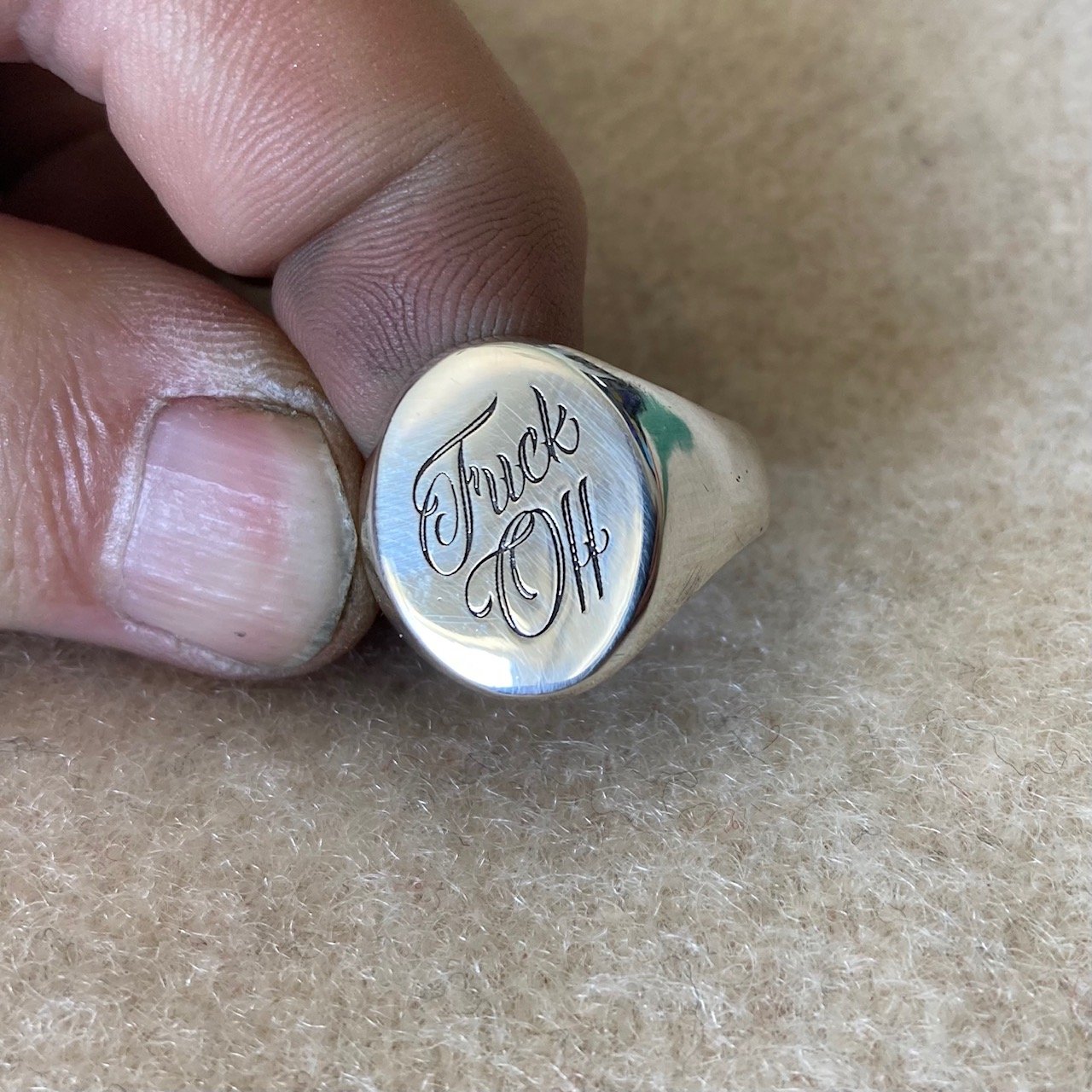 FUCK OFF SIGNET RING | REPOP MFG