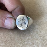Image 3 of FUCK OFF SIGNET RING