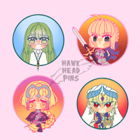 Image 1 of Fate chibis (colorful) pin