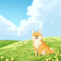 Image 1 of Shiba Inu Field Print