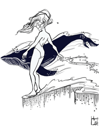 Celestial surfer