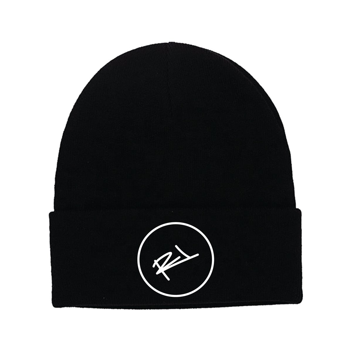 Image of THE SIGNATURE REL LOGO BEANIE IN BLACK 