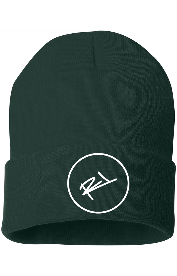 Image of ReL BRAND LOGO BEANIE FOREST GREEN