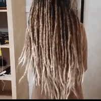 Image 3 of BROWN, BLOND & LIGHT BLOND gradient synthetic dreadlock extensions