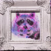 'Cotton Candy Trash Pandy' Original Watercolor (framed)