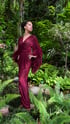 Deep Wine Sheer Selene Ostrich Dressing Gown Discount code 40% off: SpringCleaning Image 3