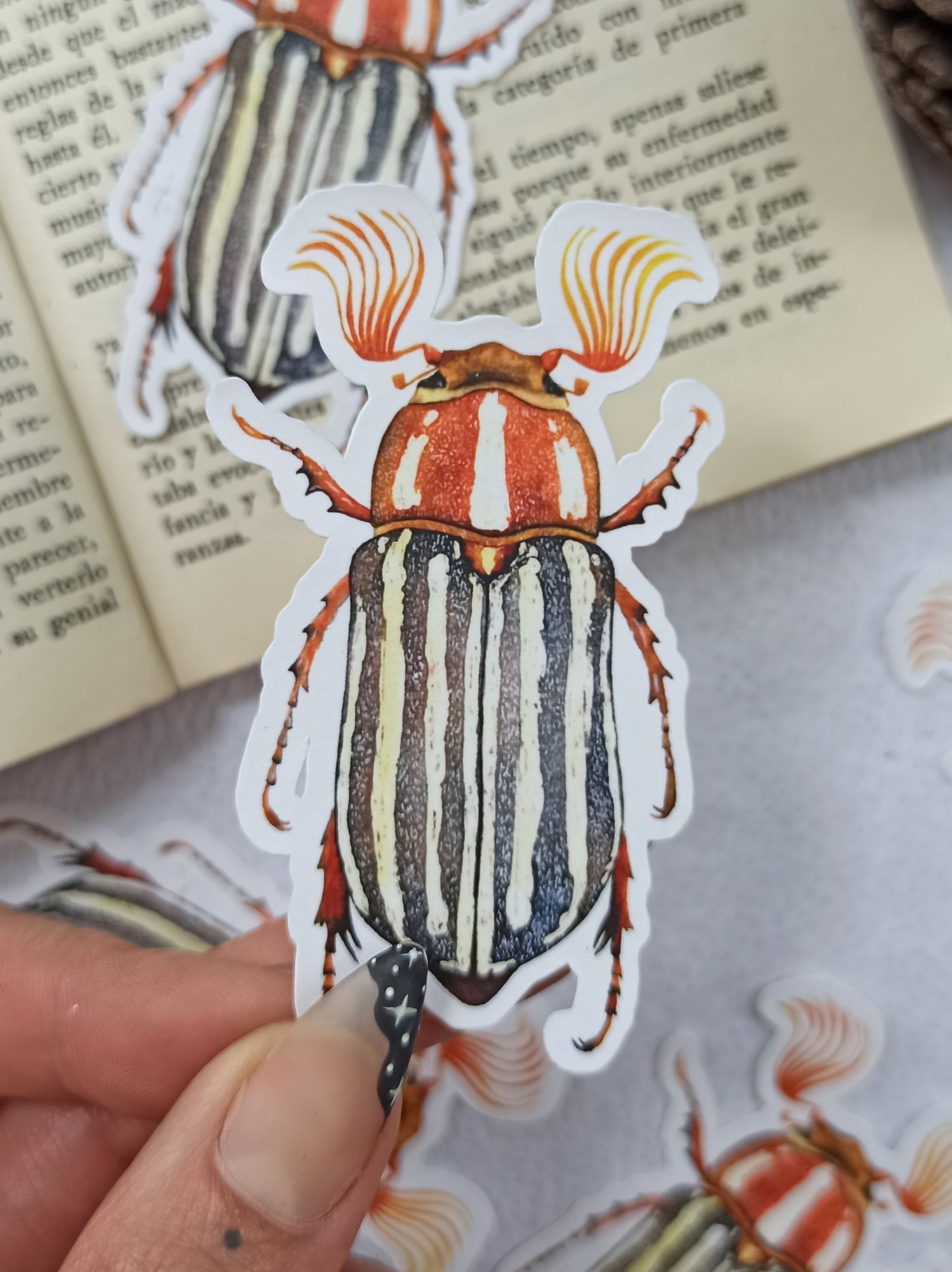 Image of June Beetle Waterproof Sticker 