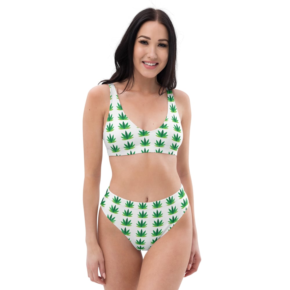 Medicate Leaf Recycled high-waisted bikini